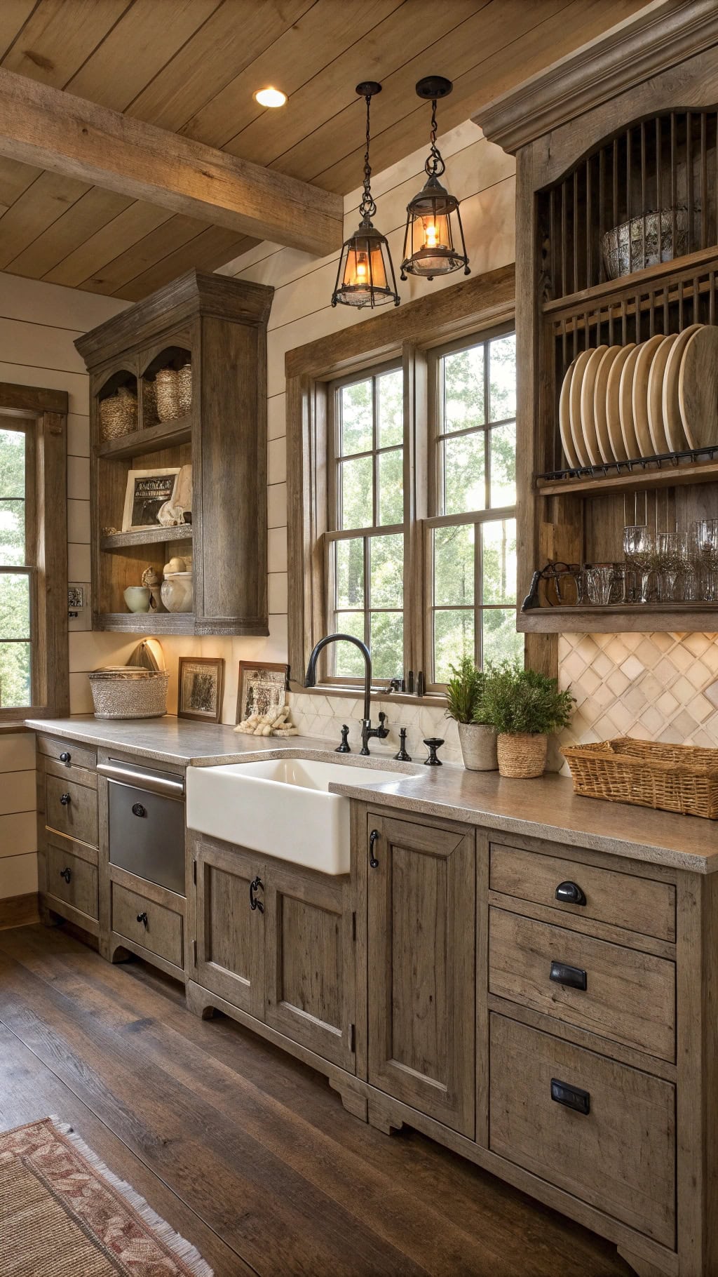 rustic farmhouse kitchen aesthetics