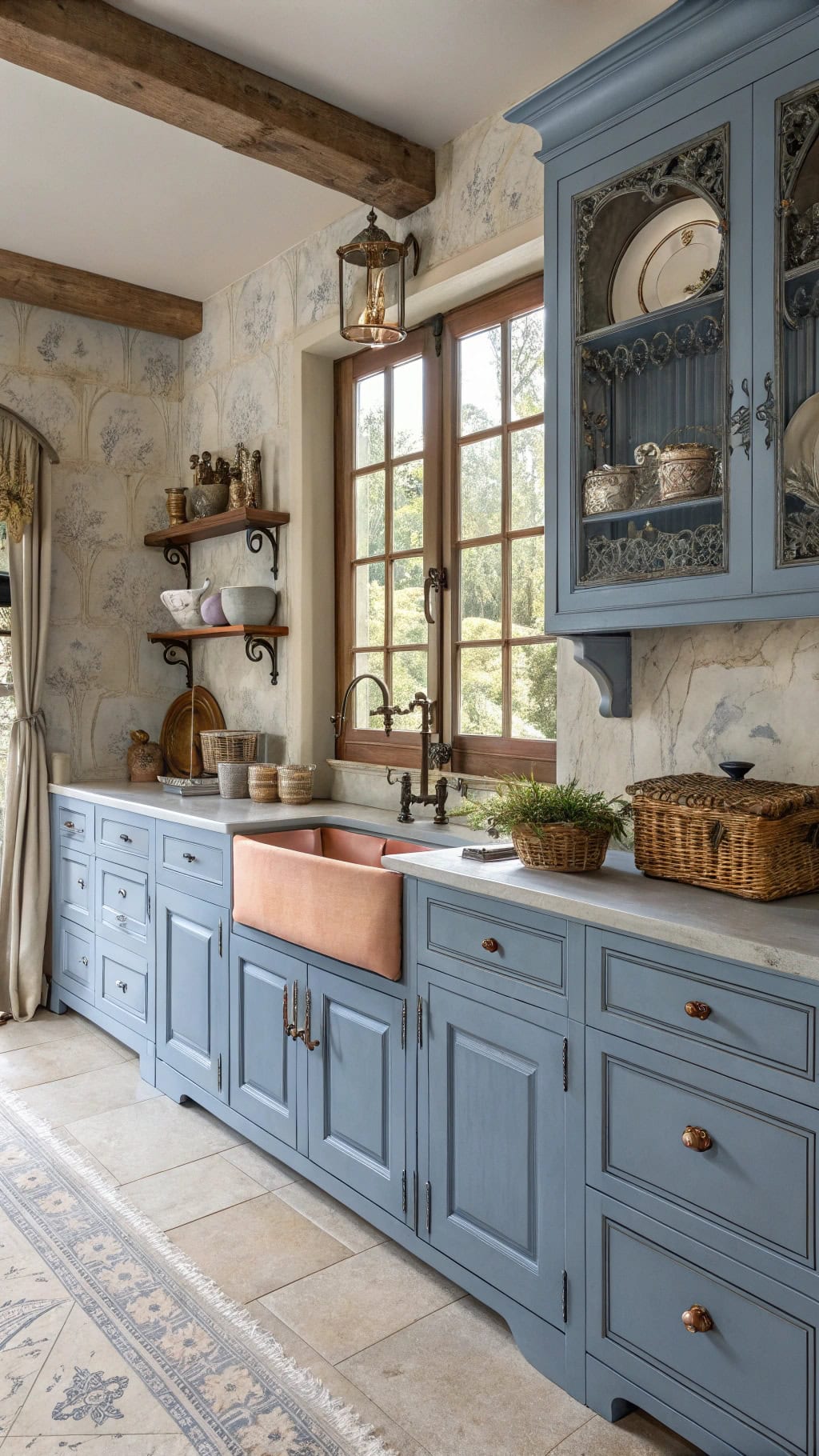 rustic french blue elegance