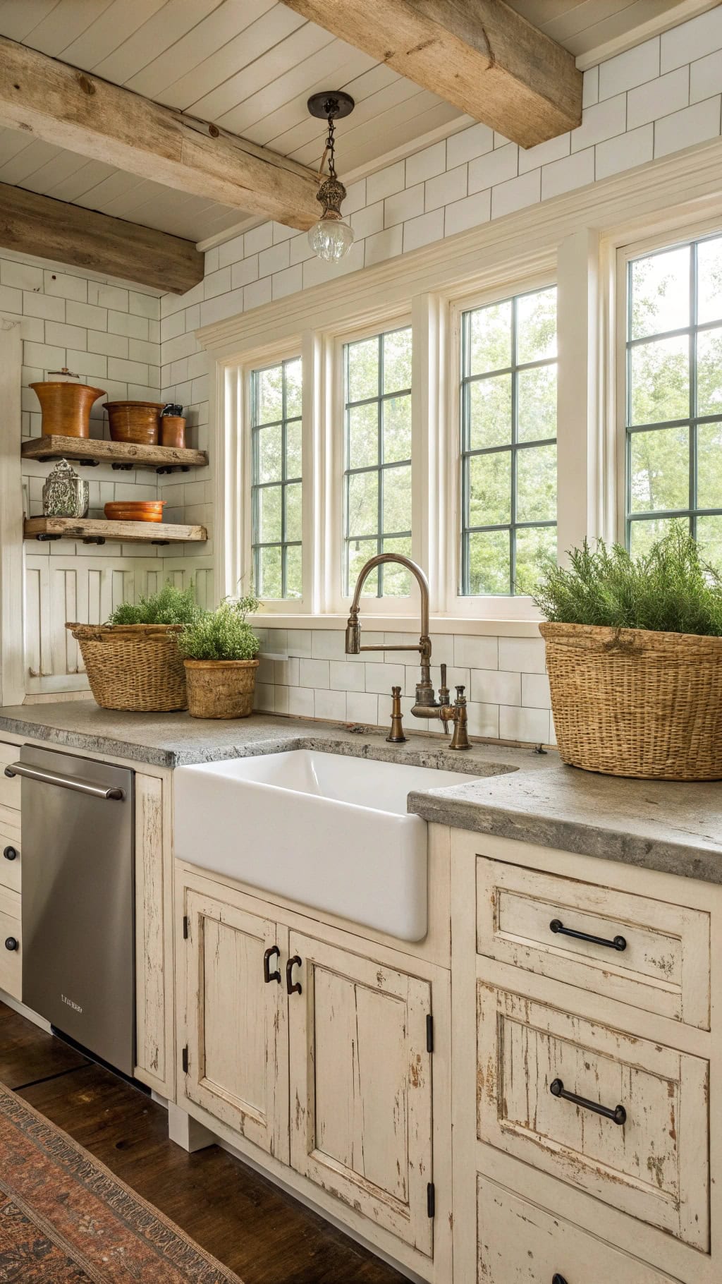 rustic ivory kitchen charm