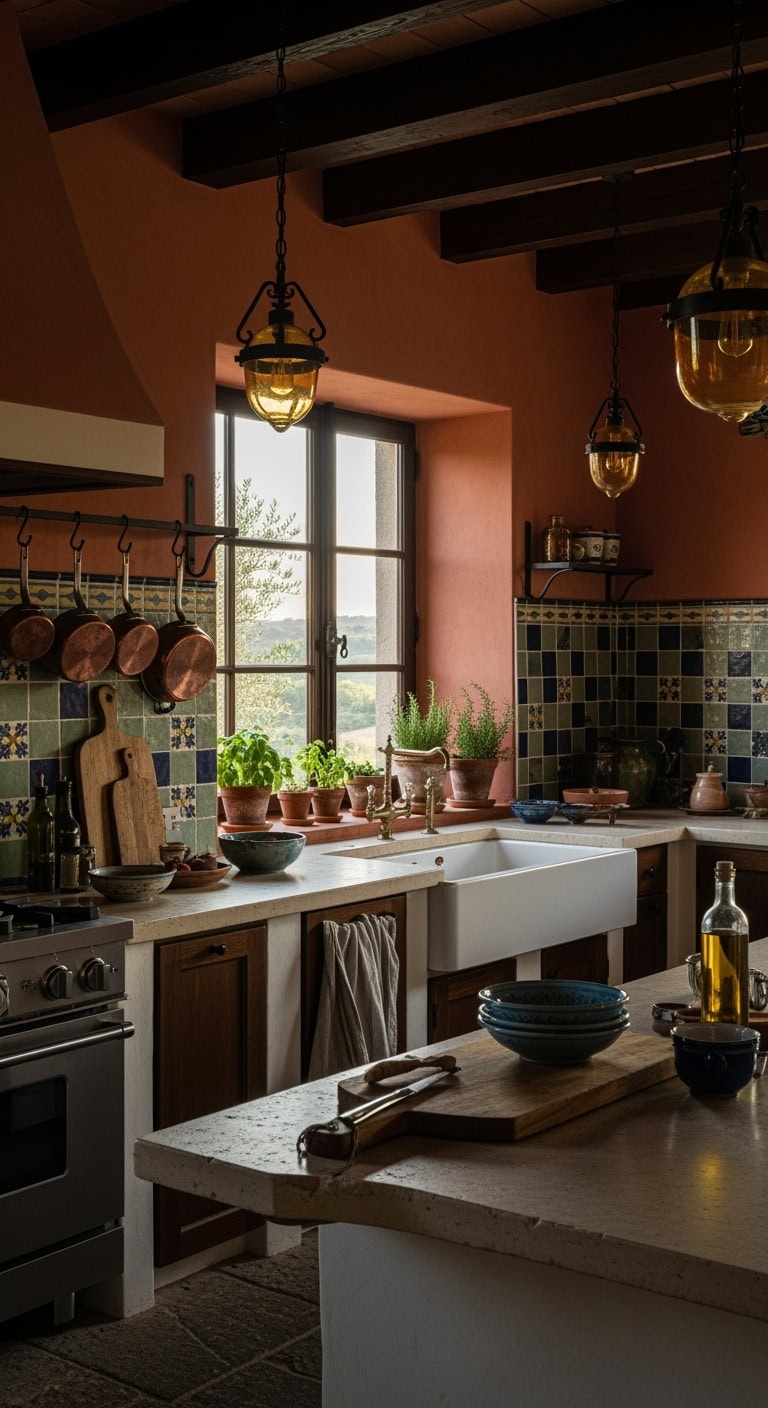 rustic mediterranean kitchen design inspiration