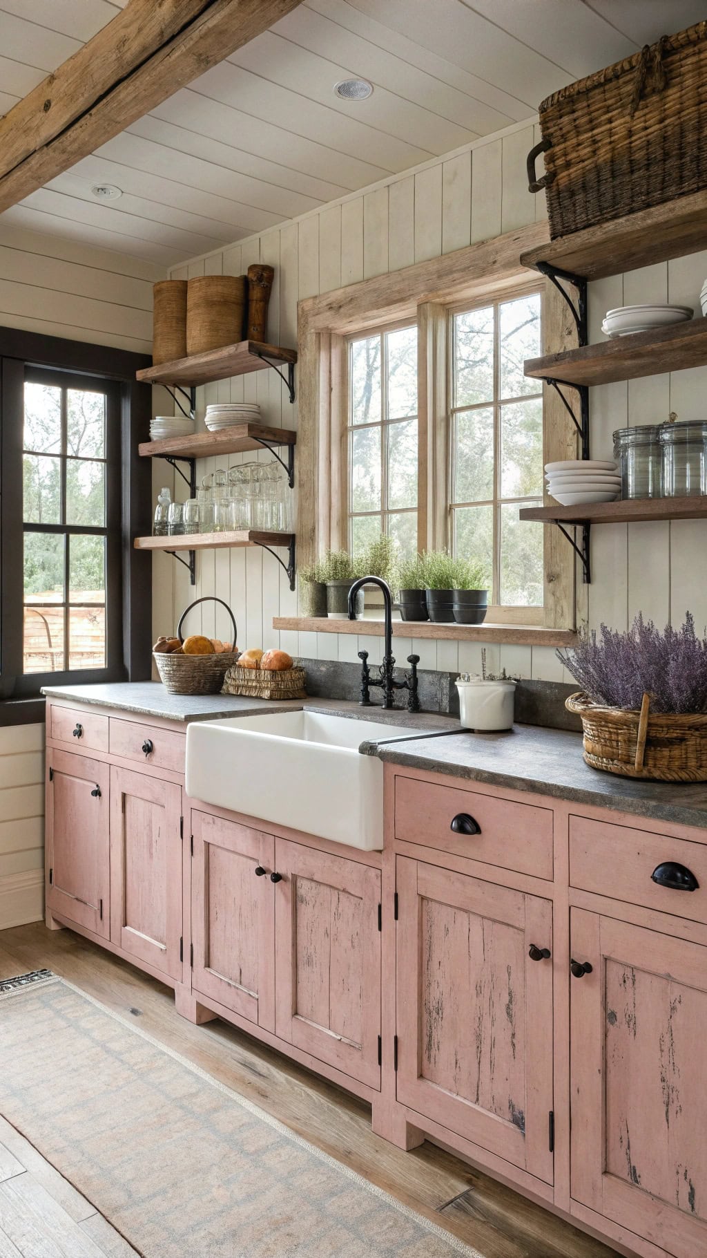 rustic pink farmhouse charm