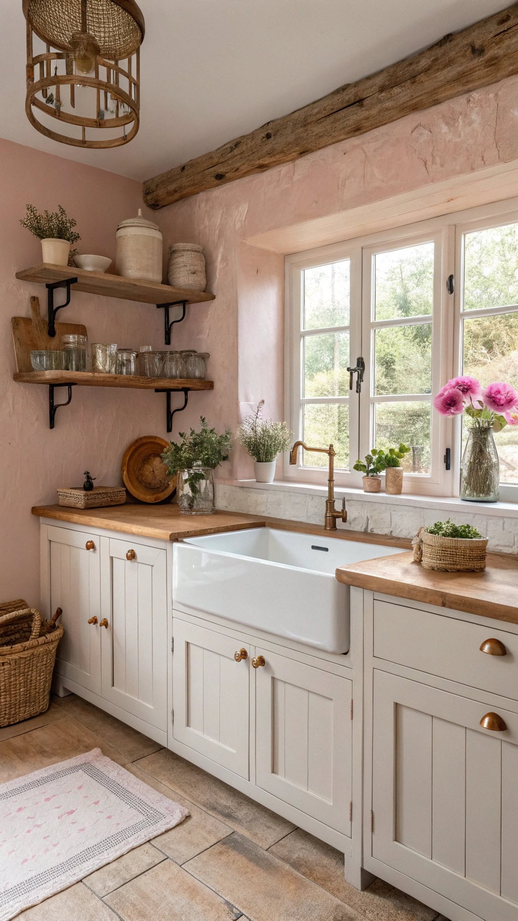 rustic pink farmhouse charm