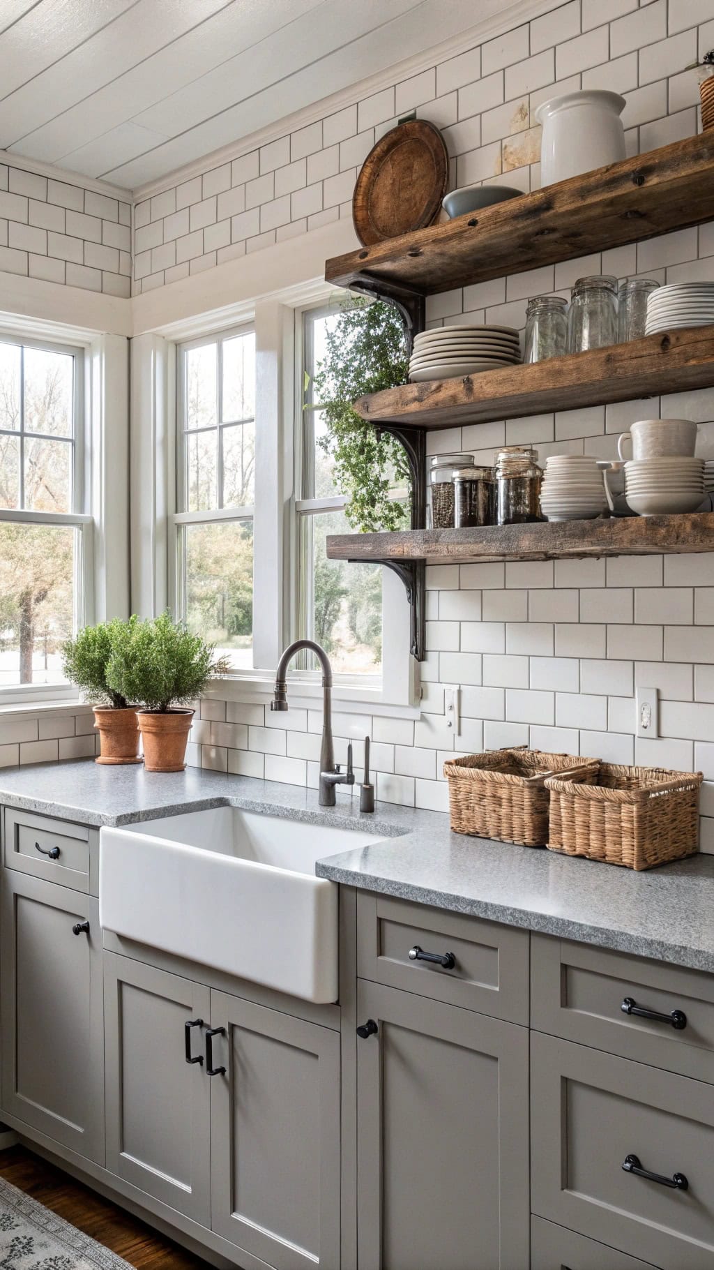 rustic stylish reclaimed shelving