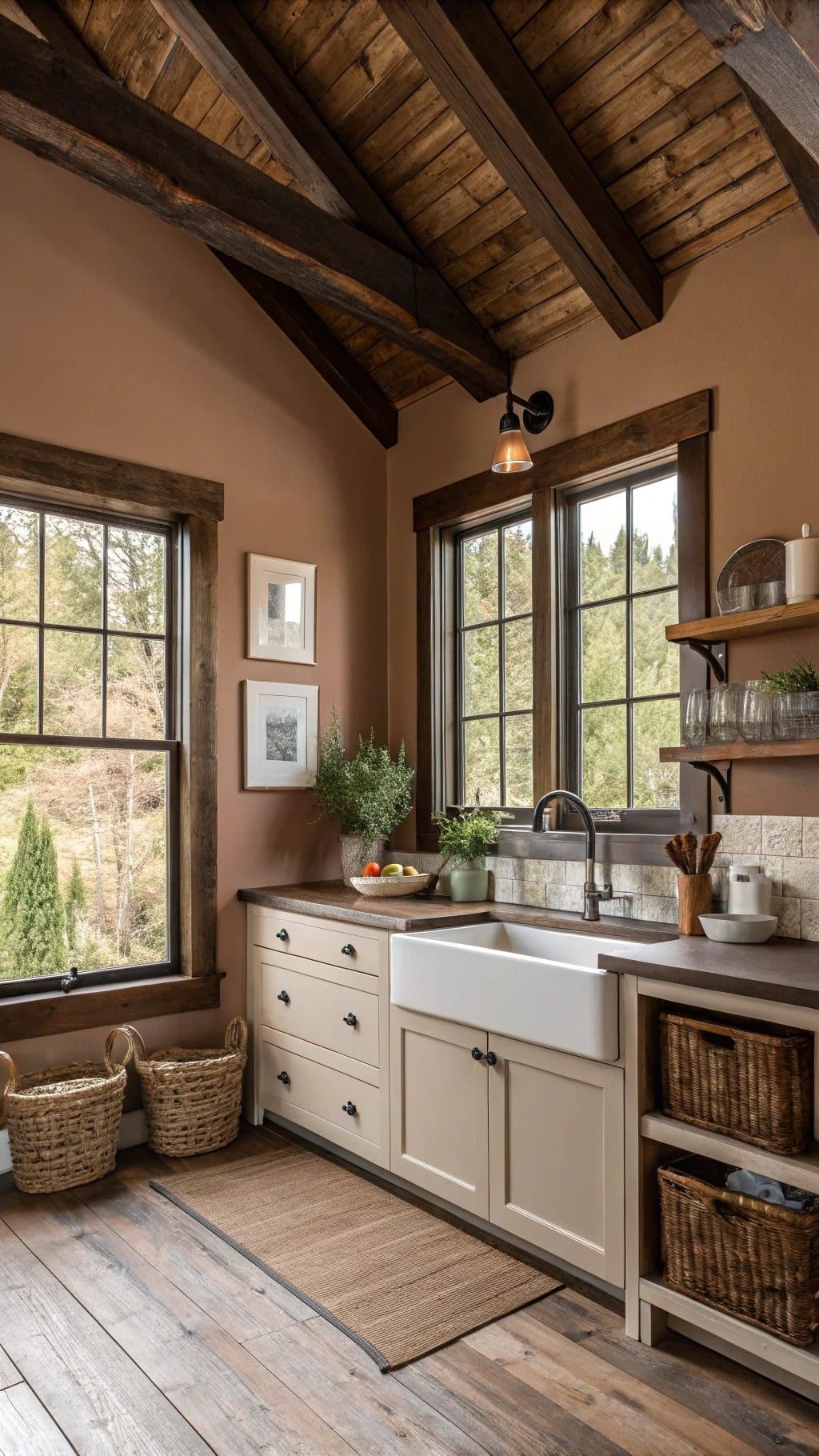 rustic taupe beam elegance