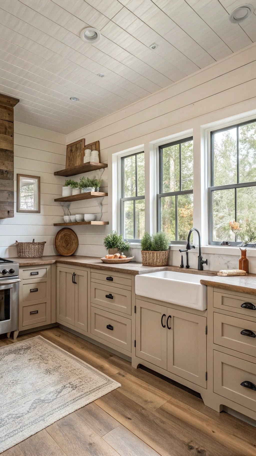 rustic taupe shiplap combination