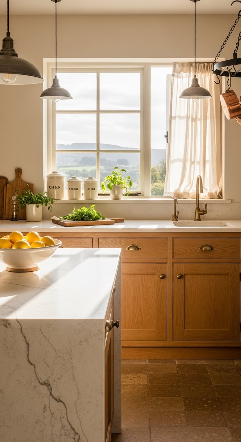 rustic yet refined french countryside kitchen