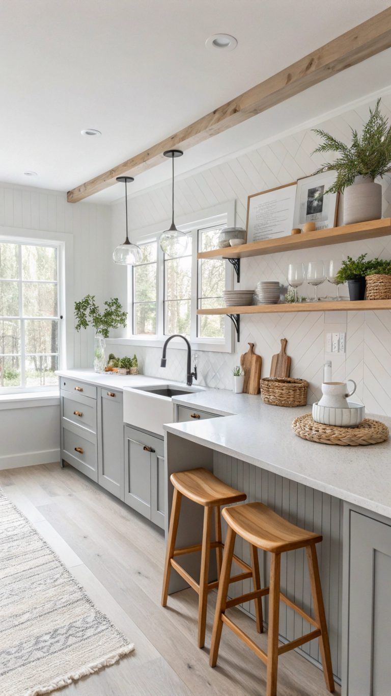 scandinavian light wood kitchen