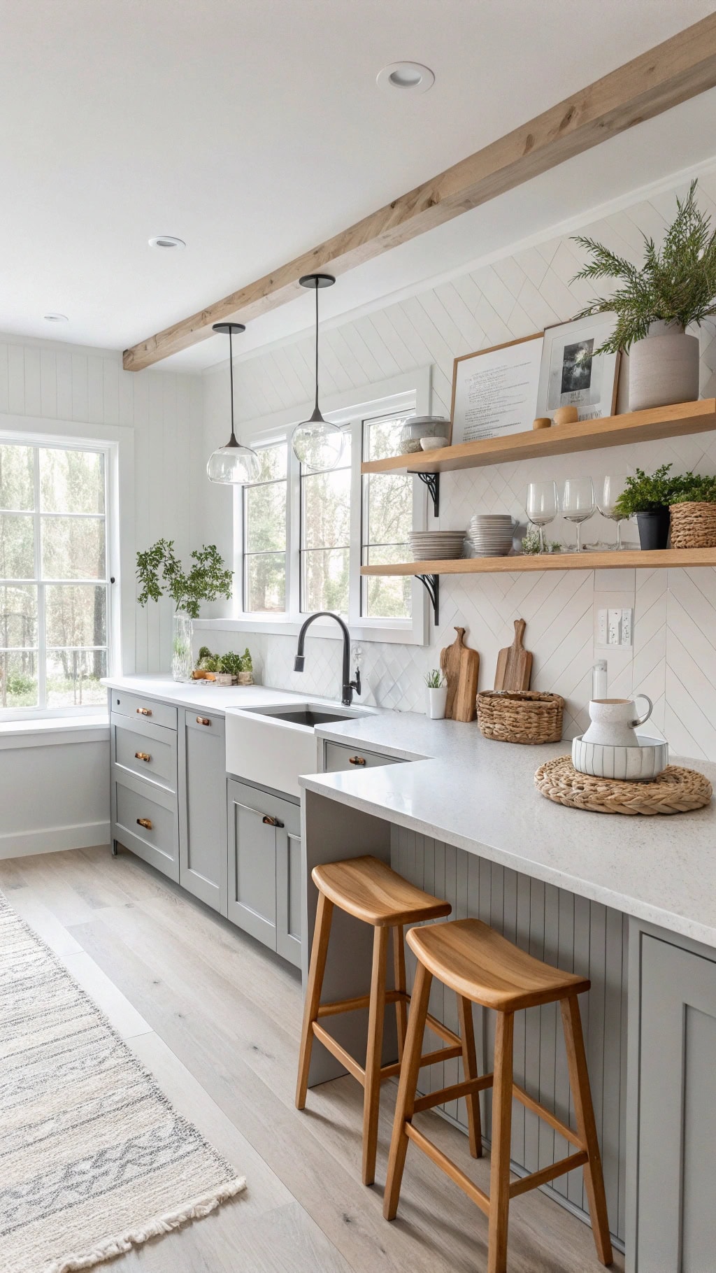 scandinavian light wood kitchen