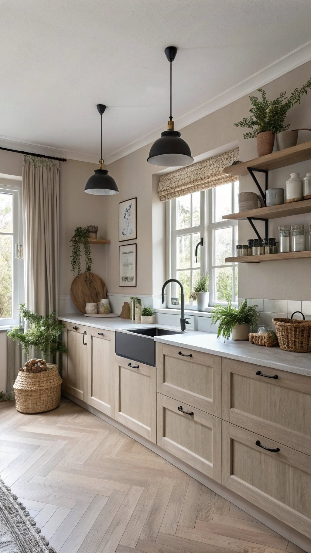 scandinavian taupe kitchen design