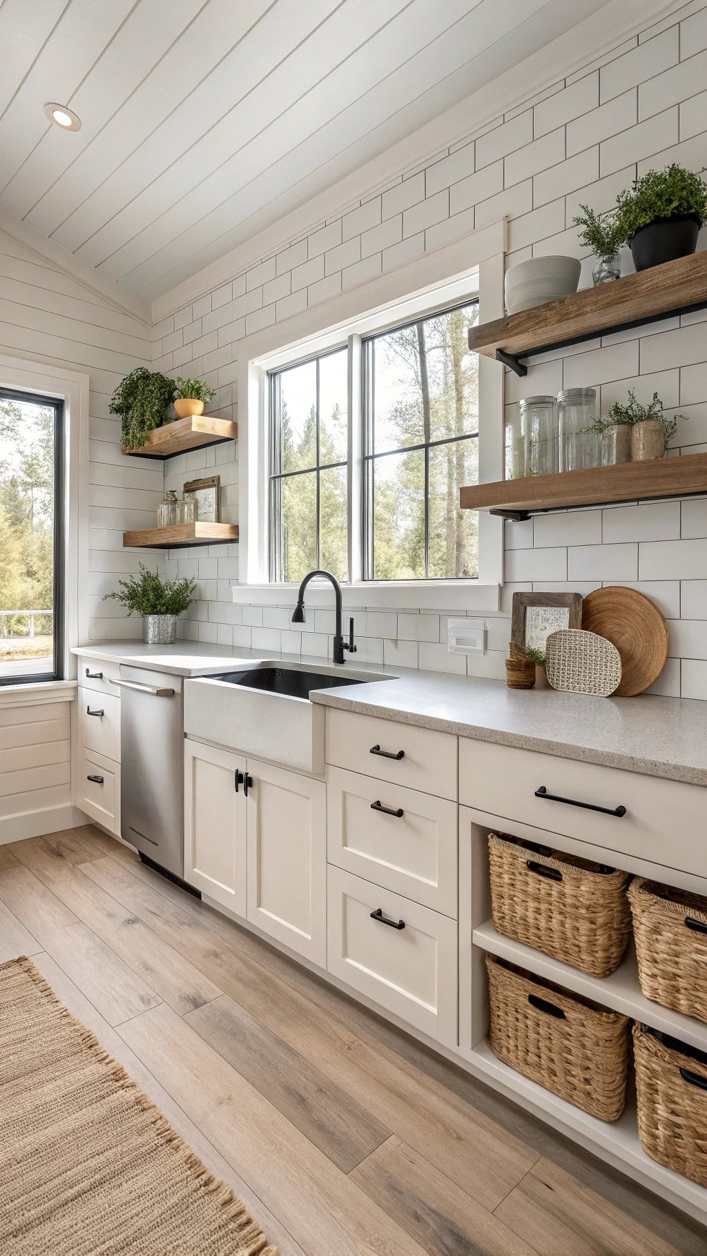 scandinavian taupe wood tiles