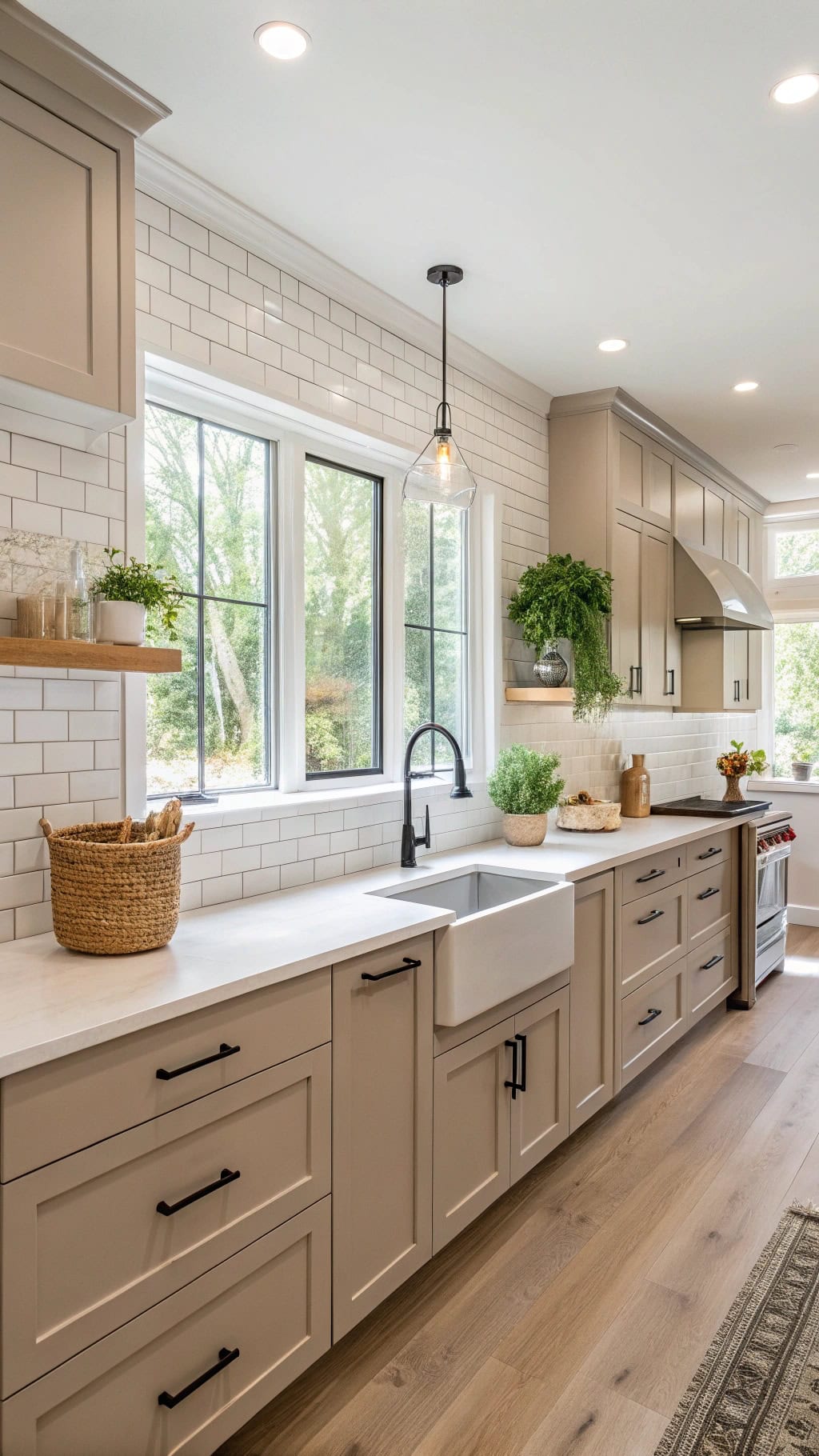 serene taupe cabinetry style