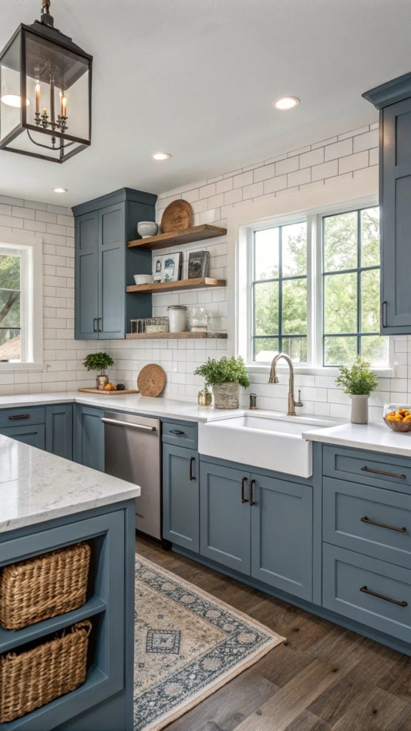 19 Trendy Slate Blue Kitchen Cabinet Designs