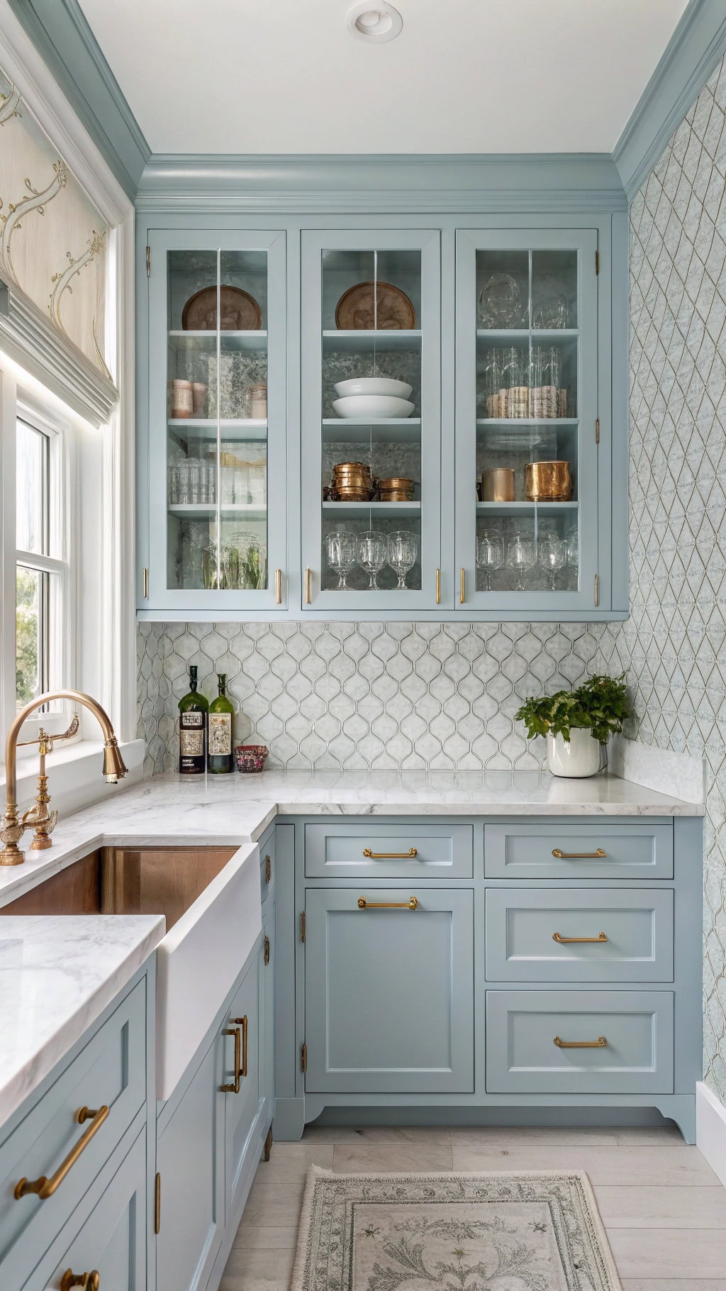 sky blue butler s pantry