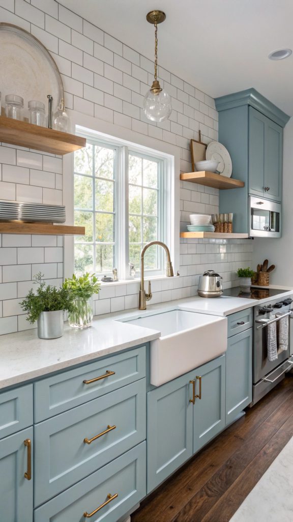 19 Gorgeous Sky Blue Kitchen Designs