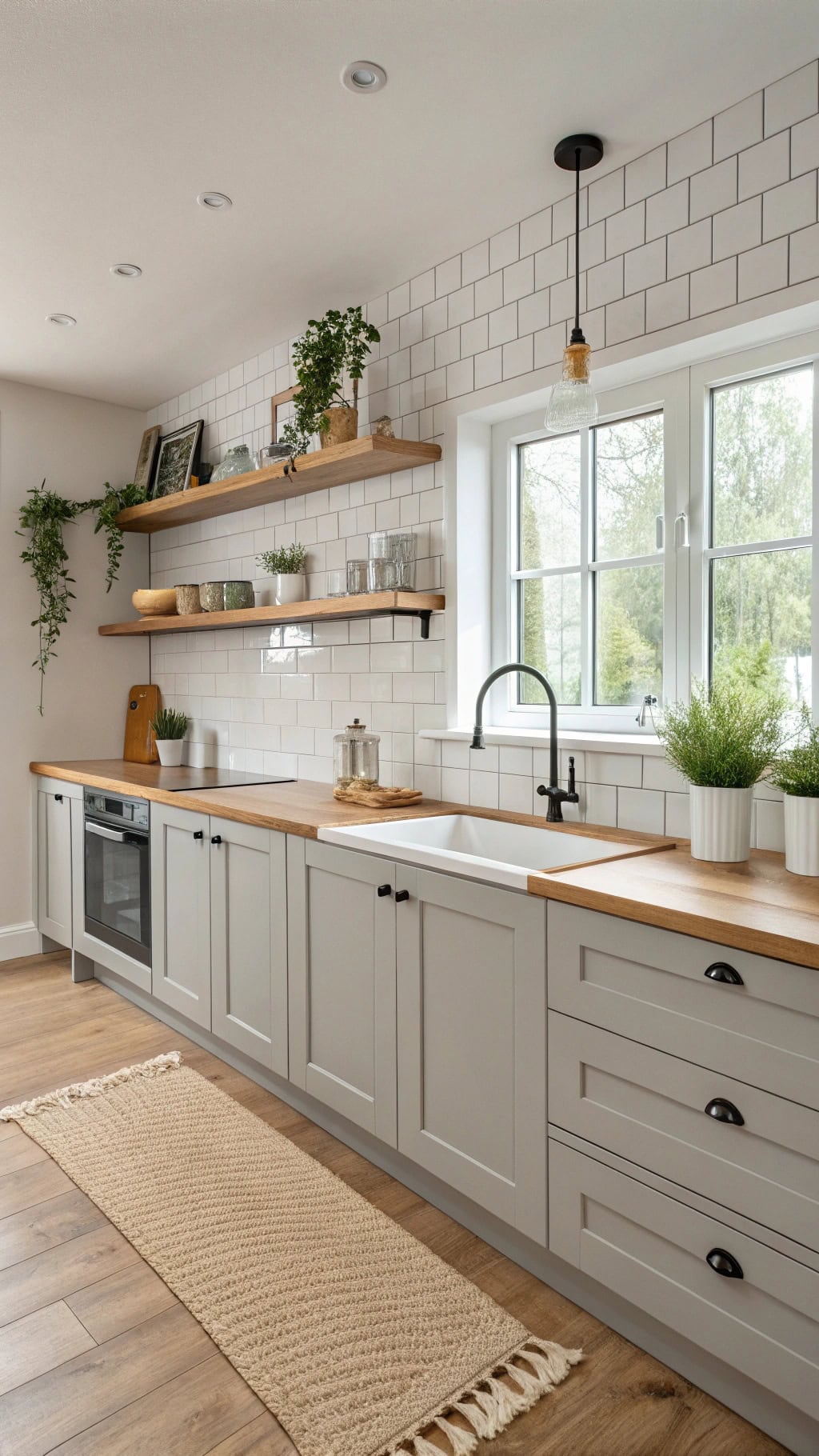 sleek gray vertical cabinets