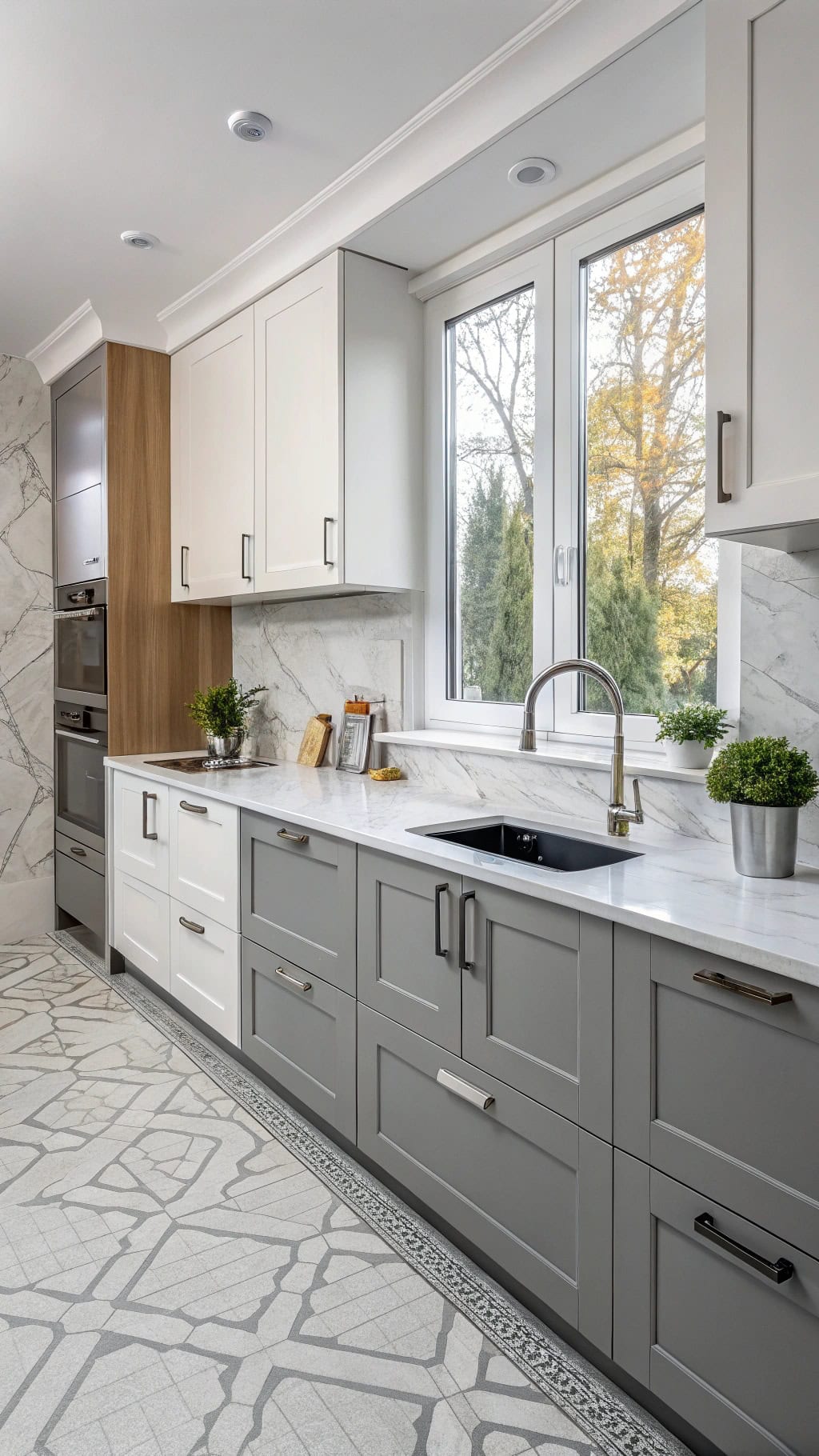 sleek handle free cabinet design