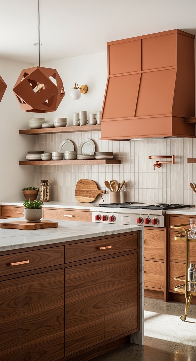 sleek midcentury modern kitchen