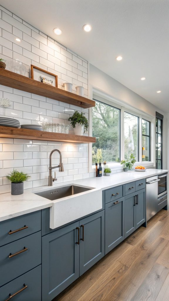 19 Stunning Blue Gray Kitchen Cabinet Designs