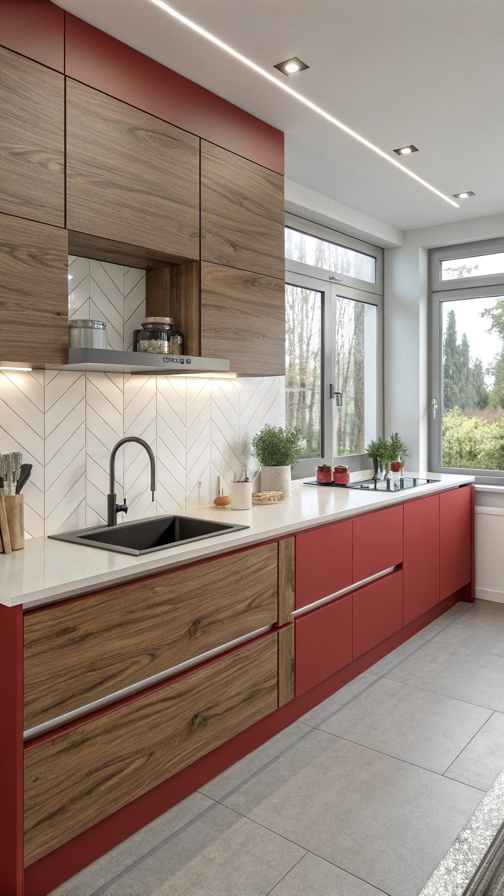 sleek modern kitchen aesthetics