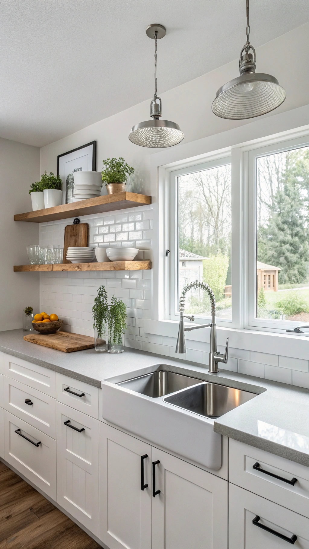 sleek silver minimalist kitchen