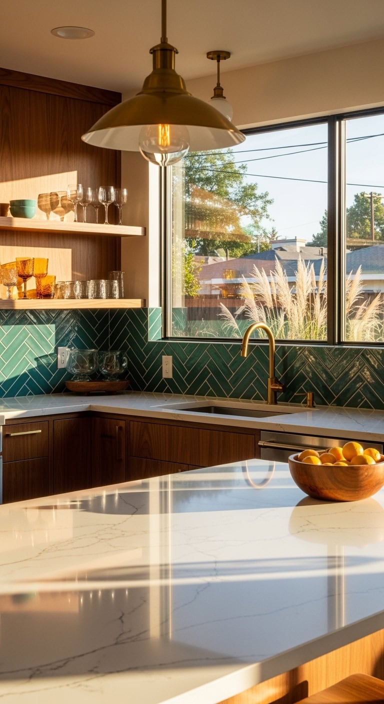 sleek timeless sophisticated midcentury kitchen design