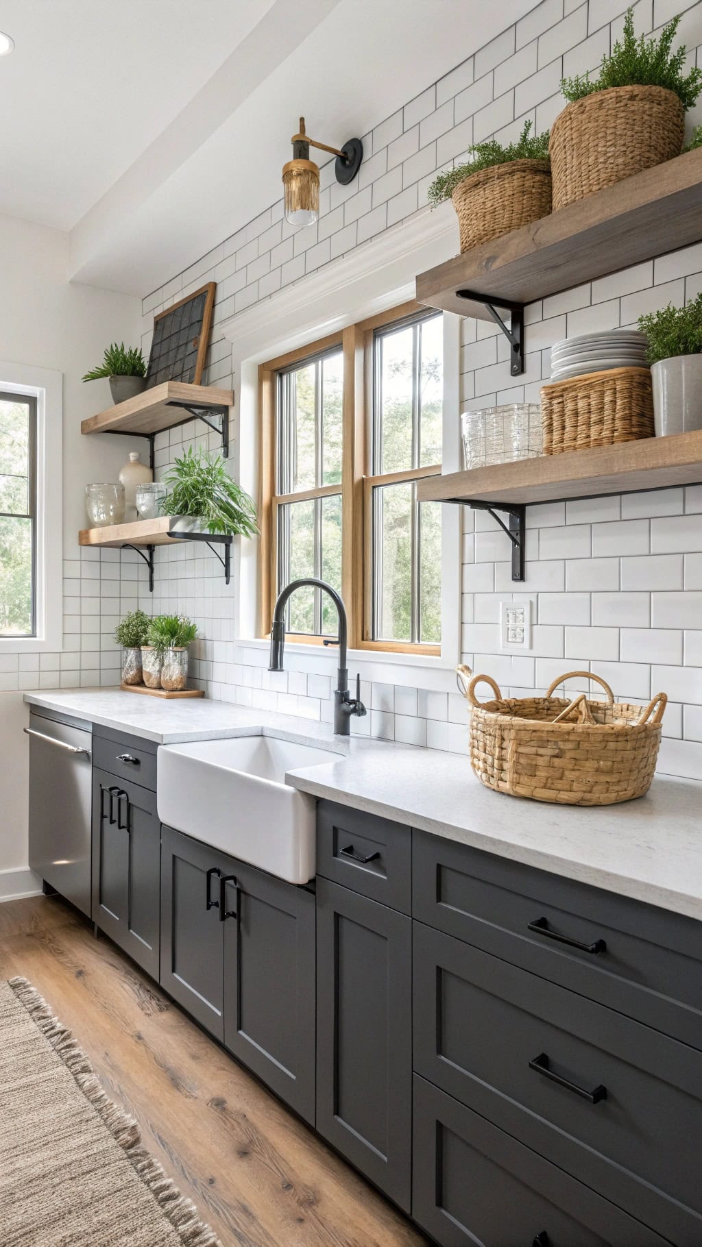 sophisticated charcoal kitchen design