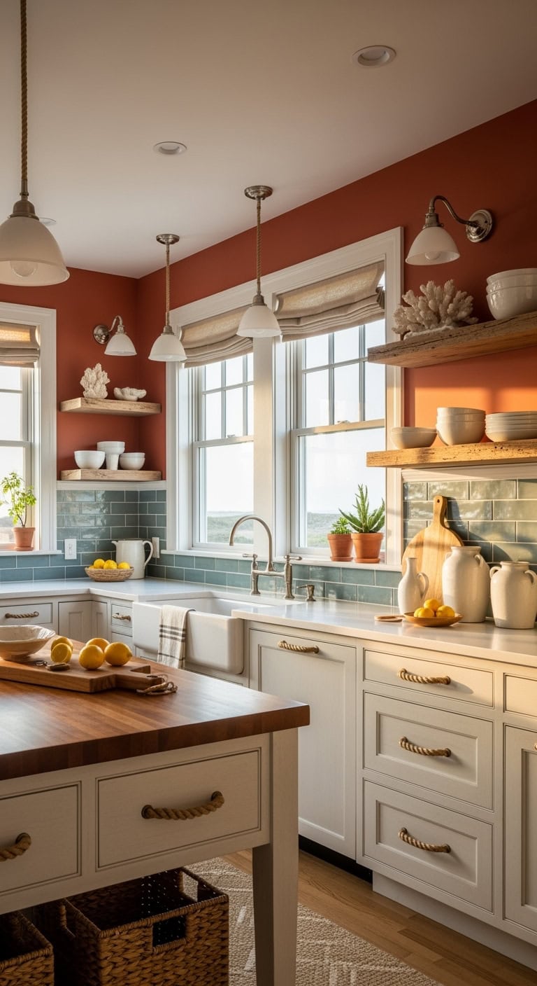 sophisticated coastal desert sunset terracotta