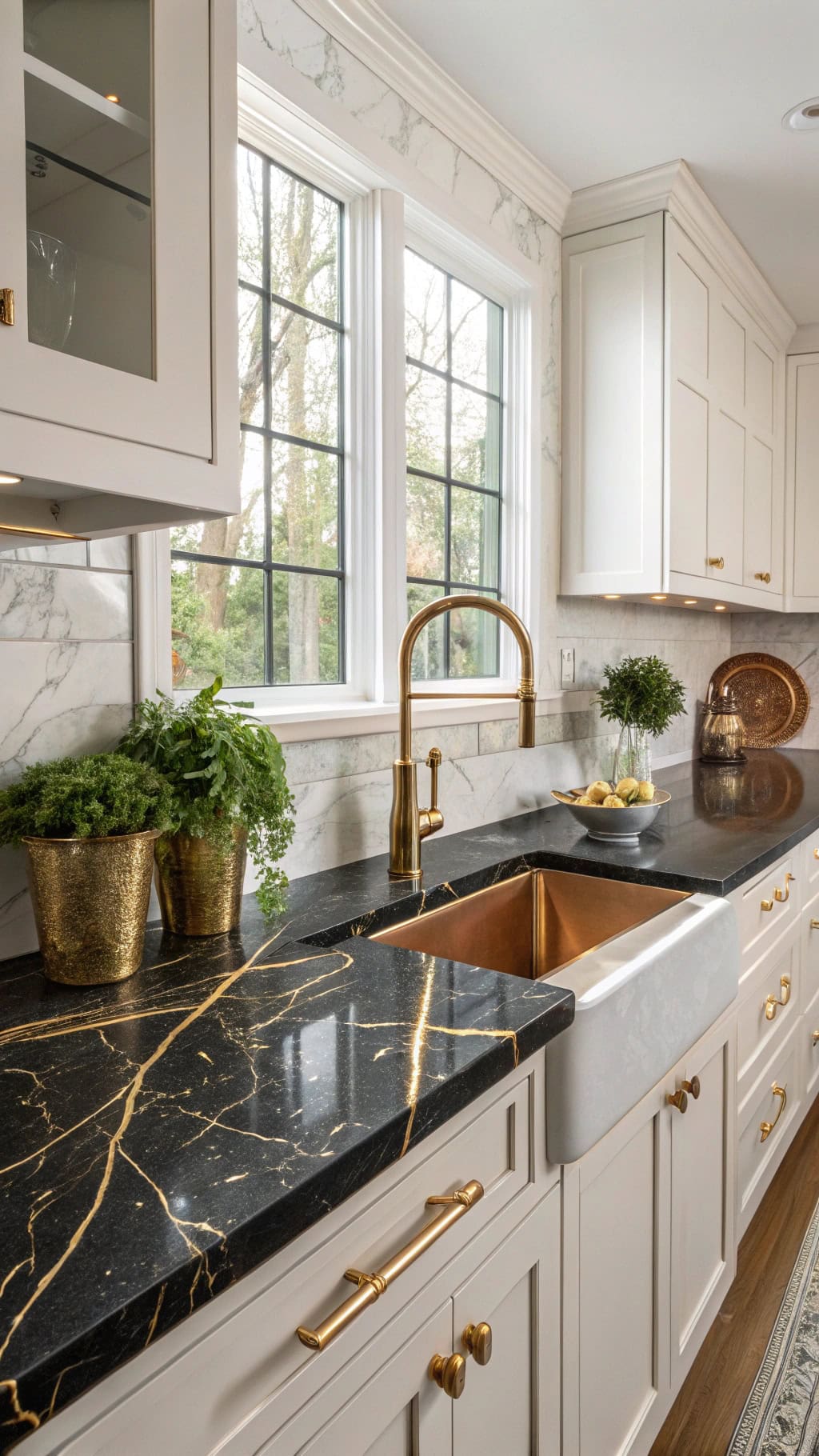 sparkling gold granite islands