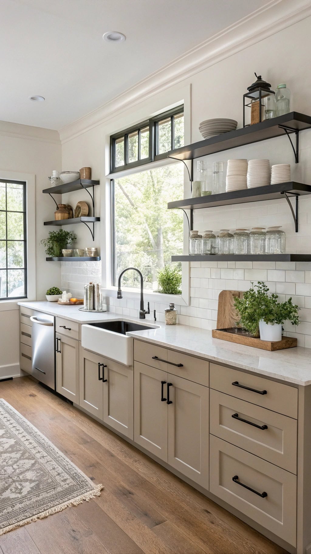 stylish functional black shelves