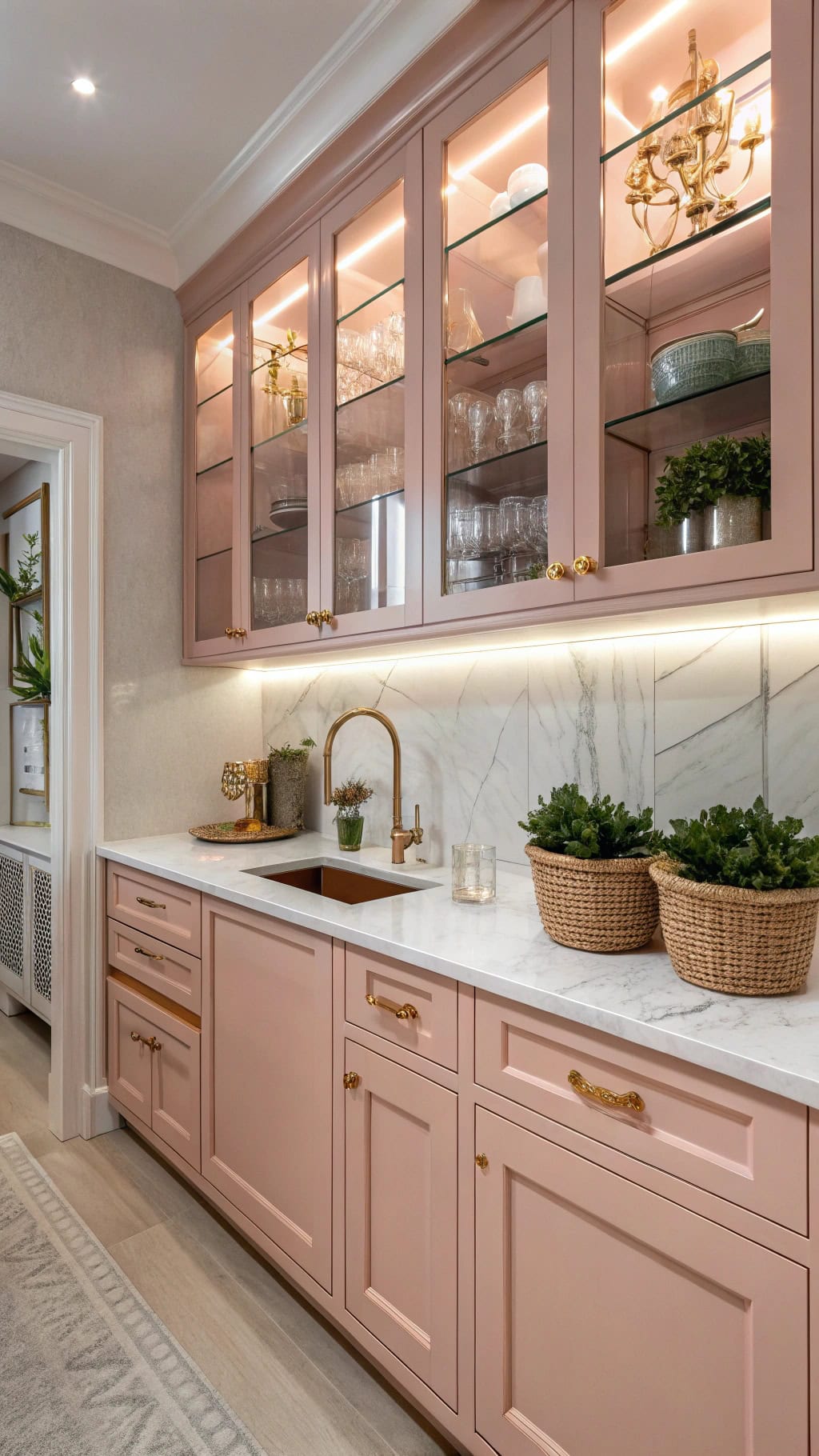 stylish millennial pink pantries