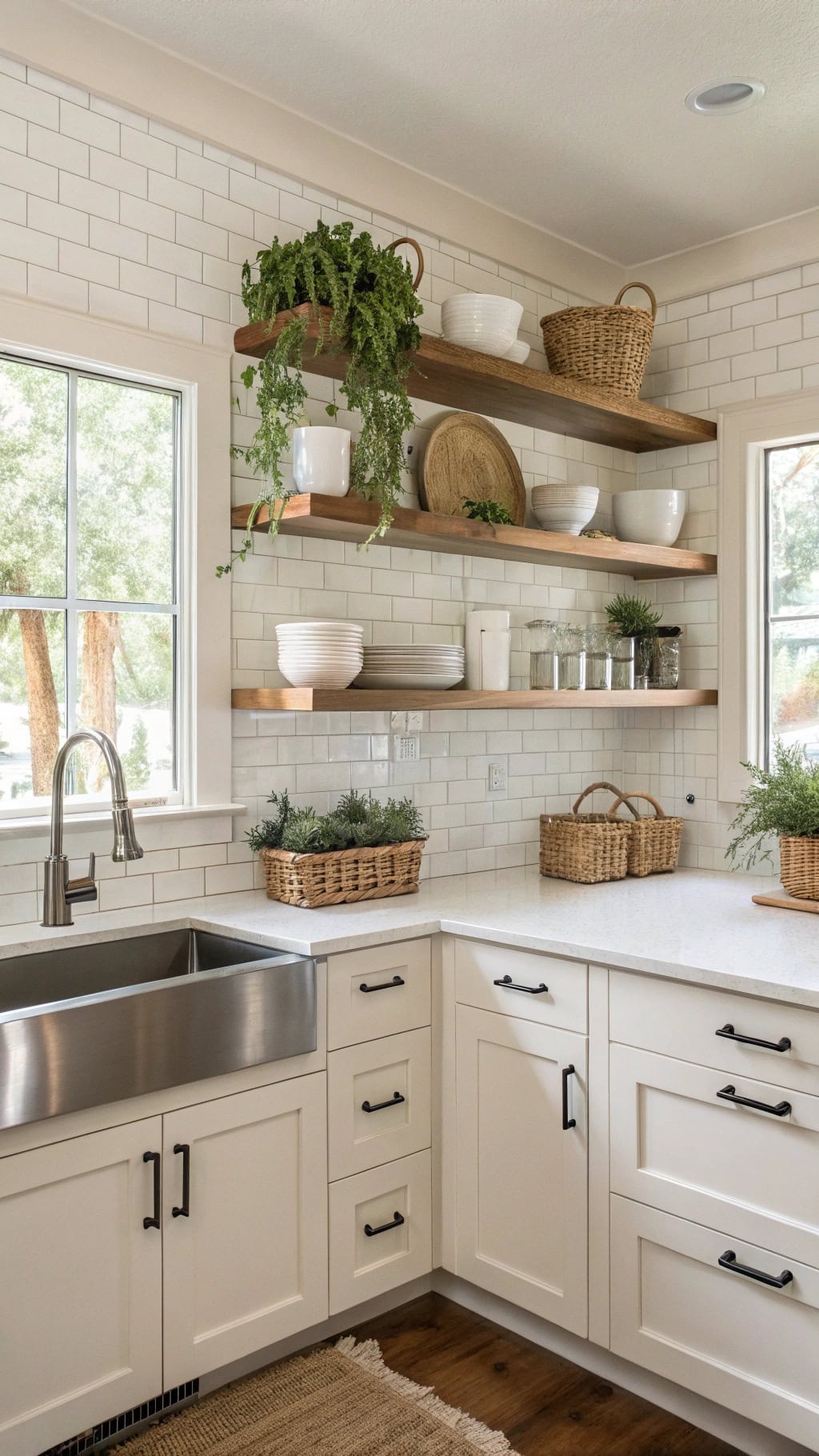 stylish open shelving decor