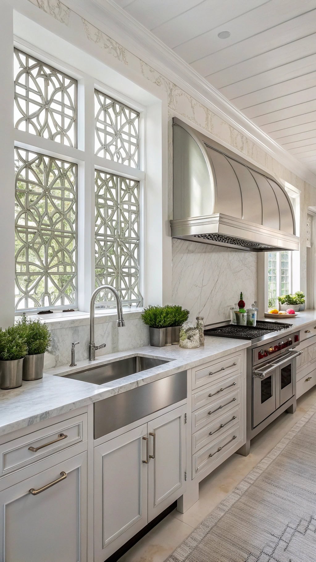 stylish silver ventilation grilles