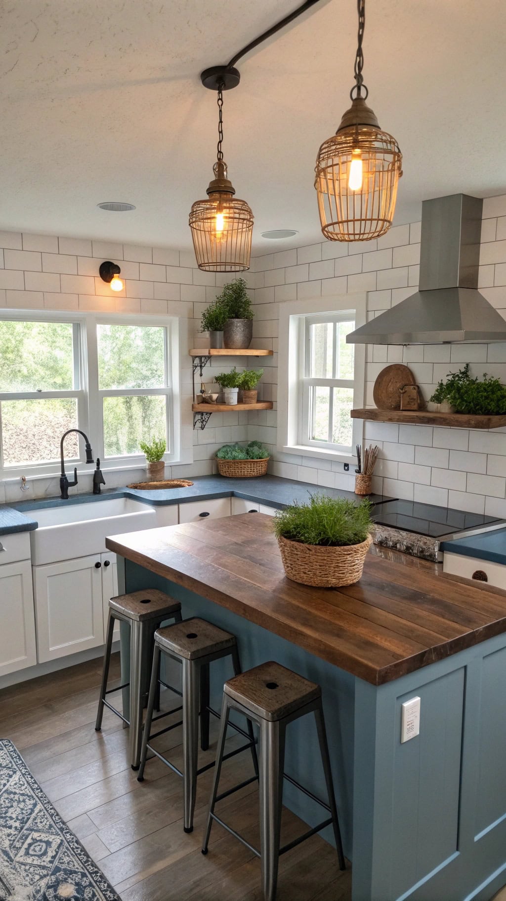 stylish slate blue island
