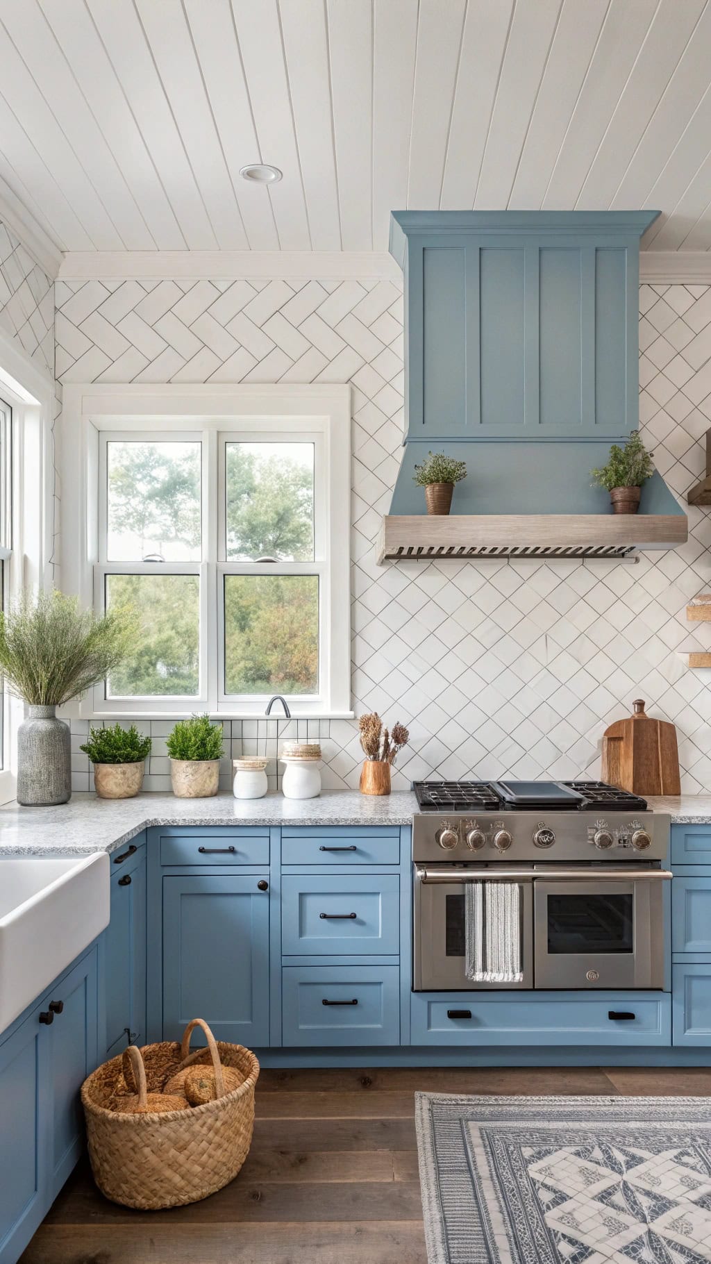 subway tiles enhance cabinetry