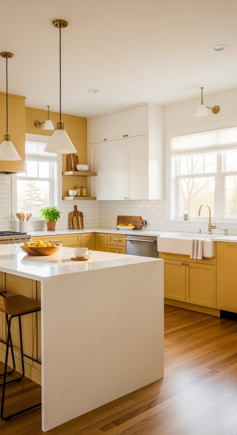 sunny minimalist kitchen design
