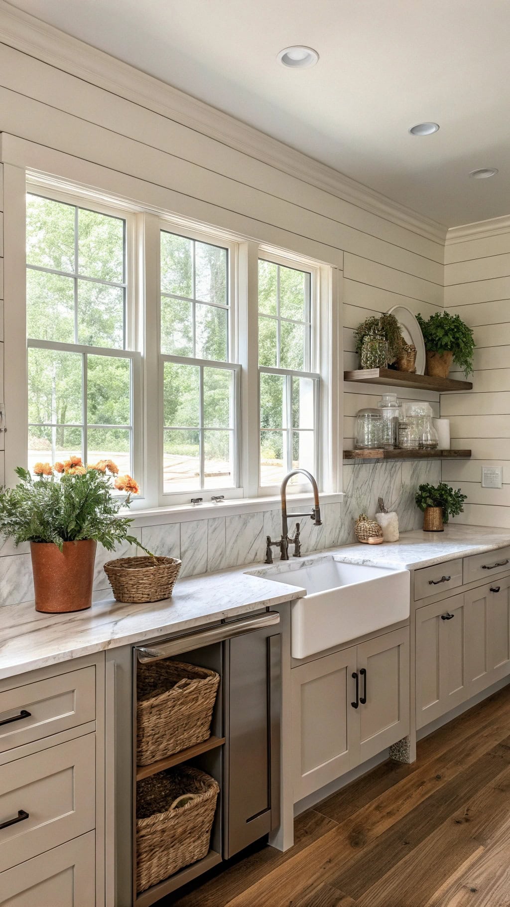 taupe shiplap farmhouse style