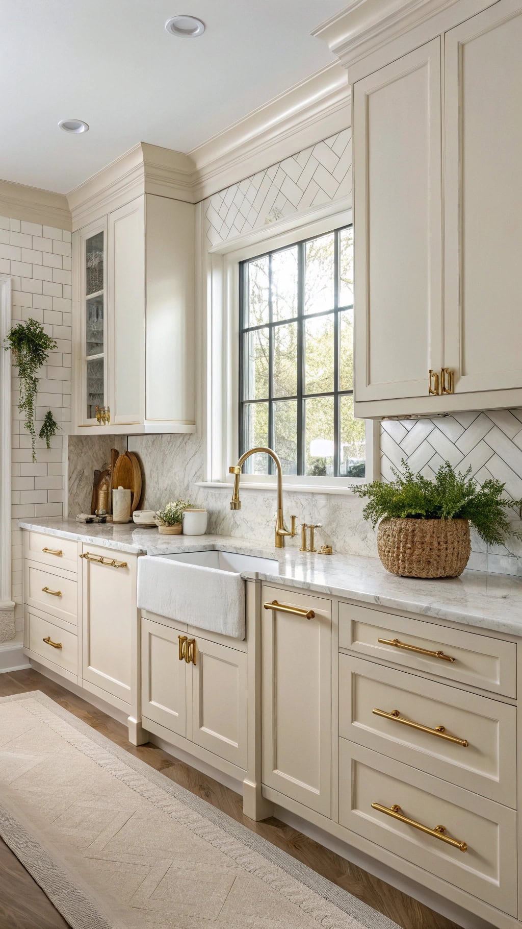 textured gold appliance pulls