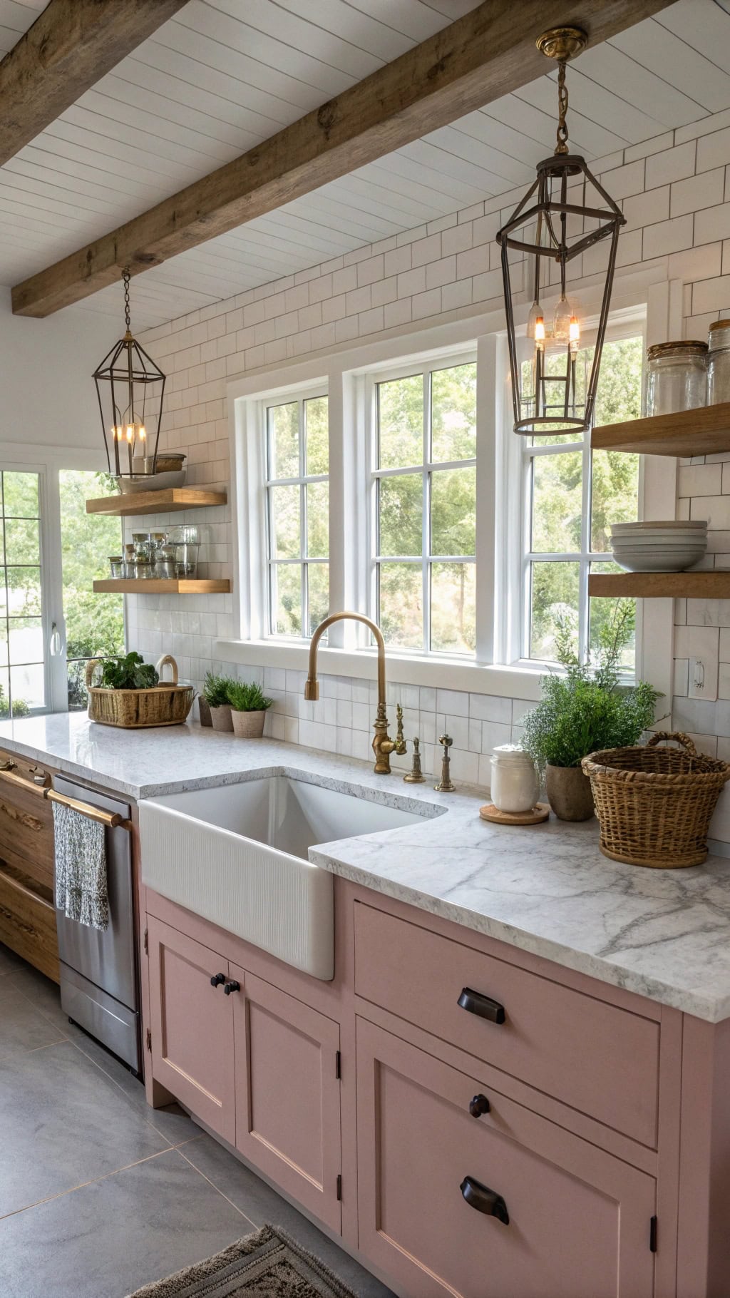 textured kitchen material pairing