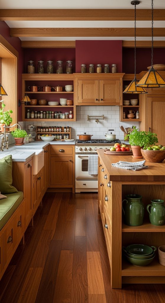 23 Inspiring Burgundy Kitchen Walls