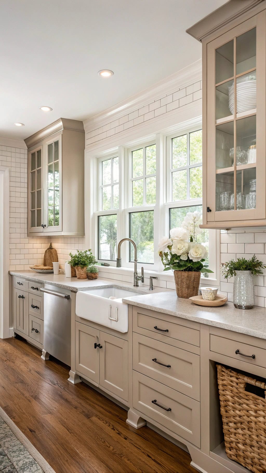 timeless light taupe cabinets