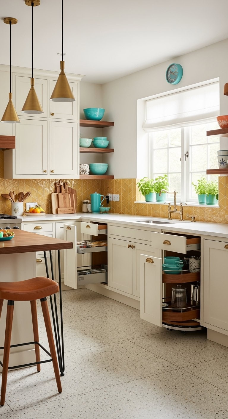 timeless midcentury modern kitchen