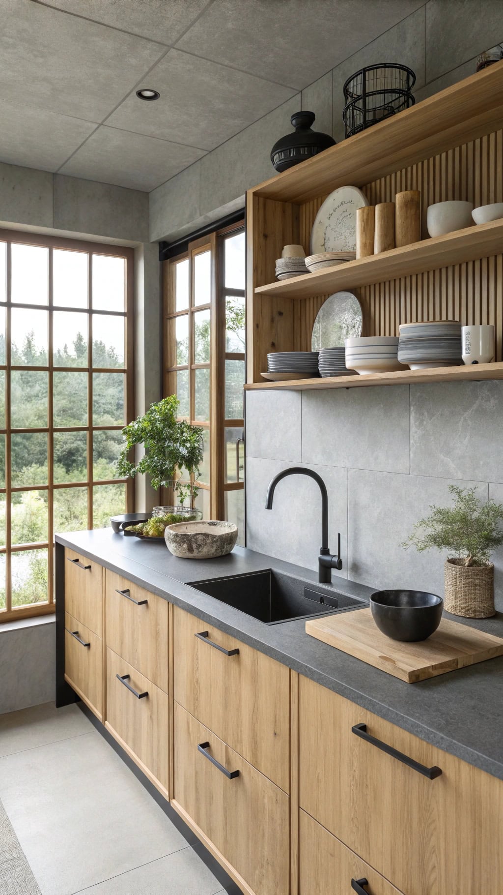 tranquil zen kitchen design