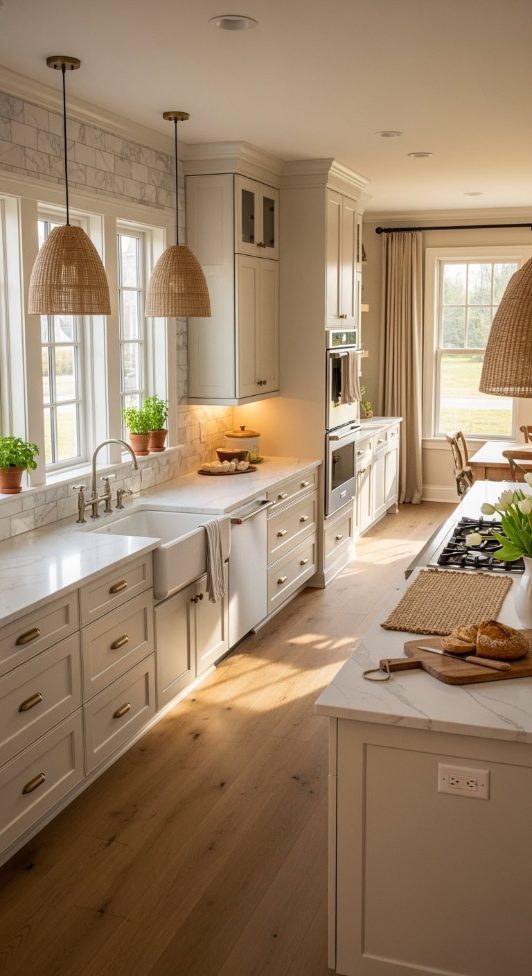 transitional cream kitchen elegance