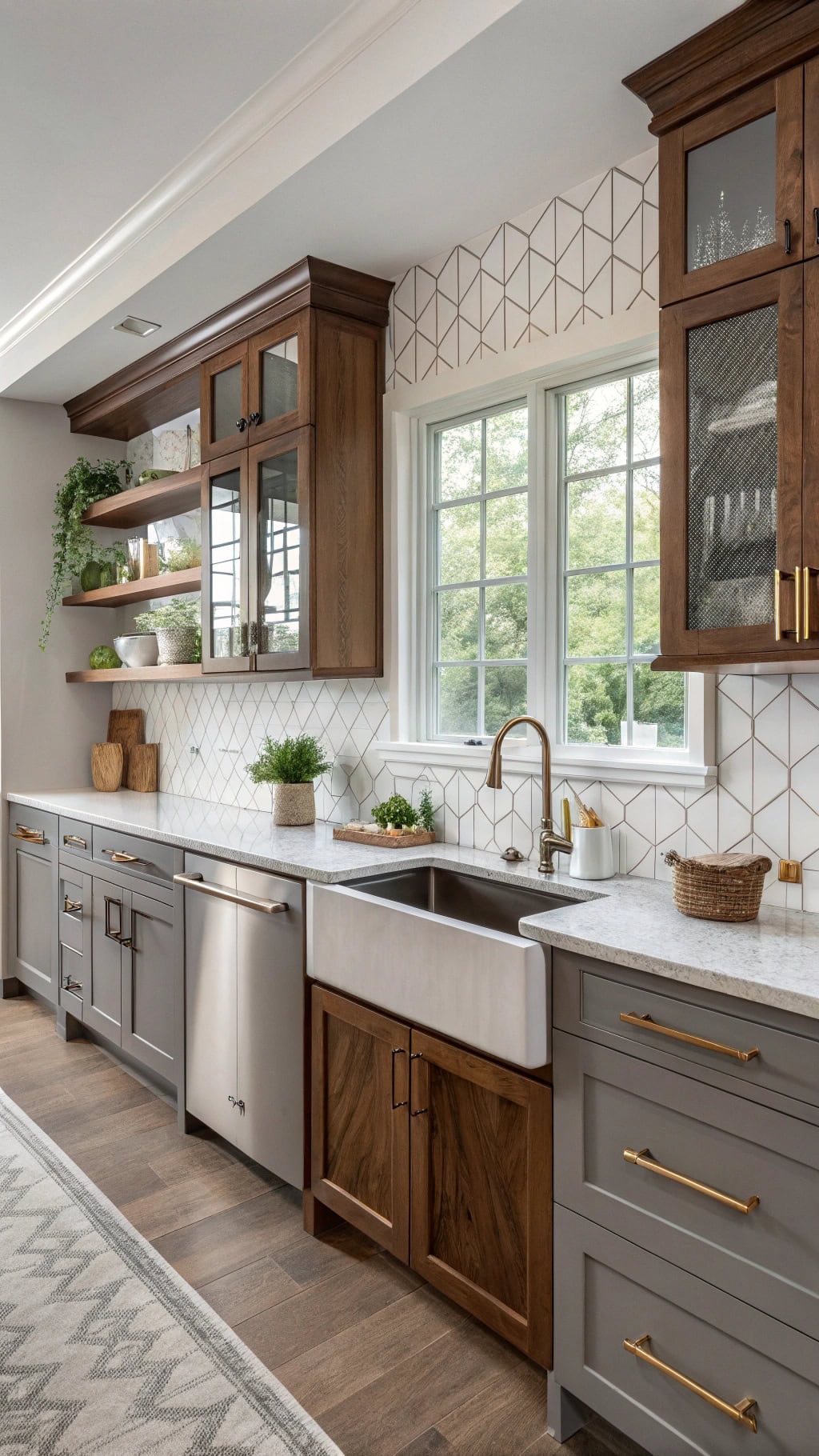 two tone cabinet color scheme