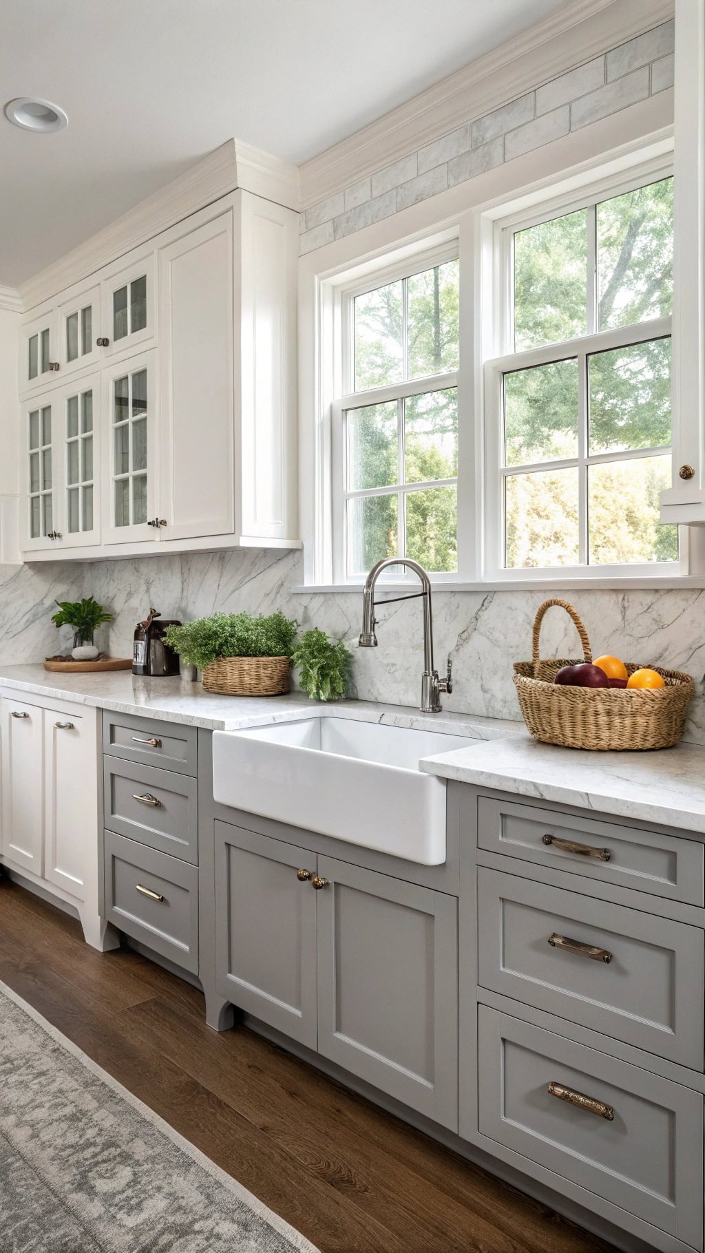 two toned kitchen island design