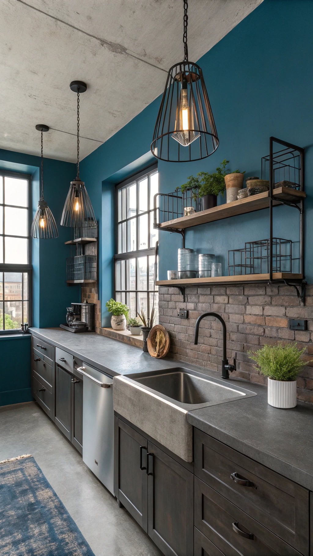 urban industrial kitchen design