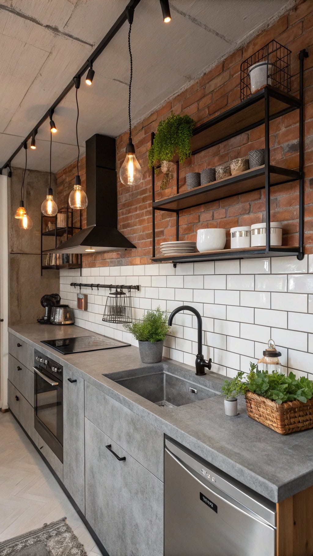 urban industrial kitchen design
