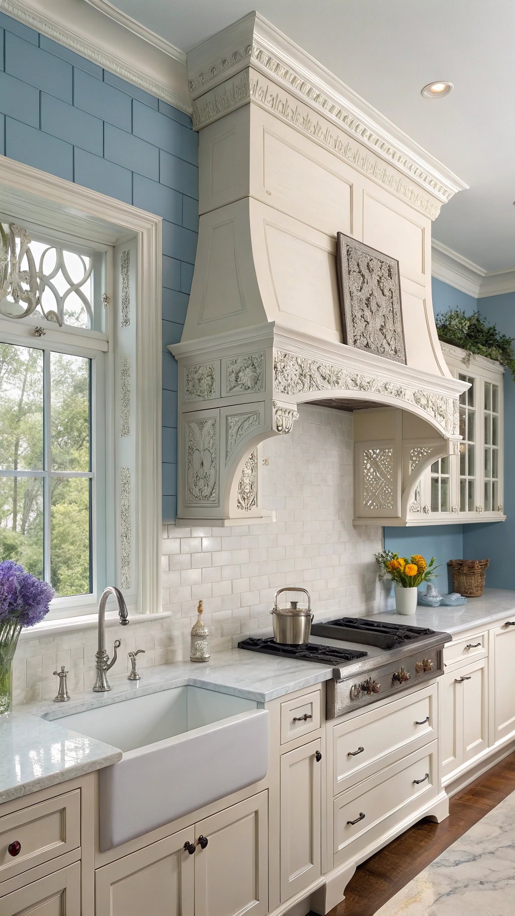 victorian elegance with cornflower