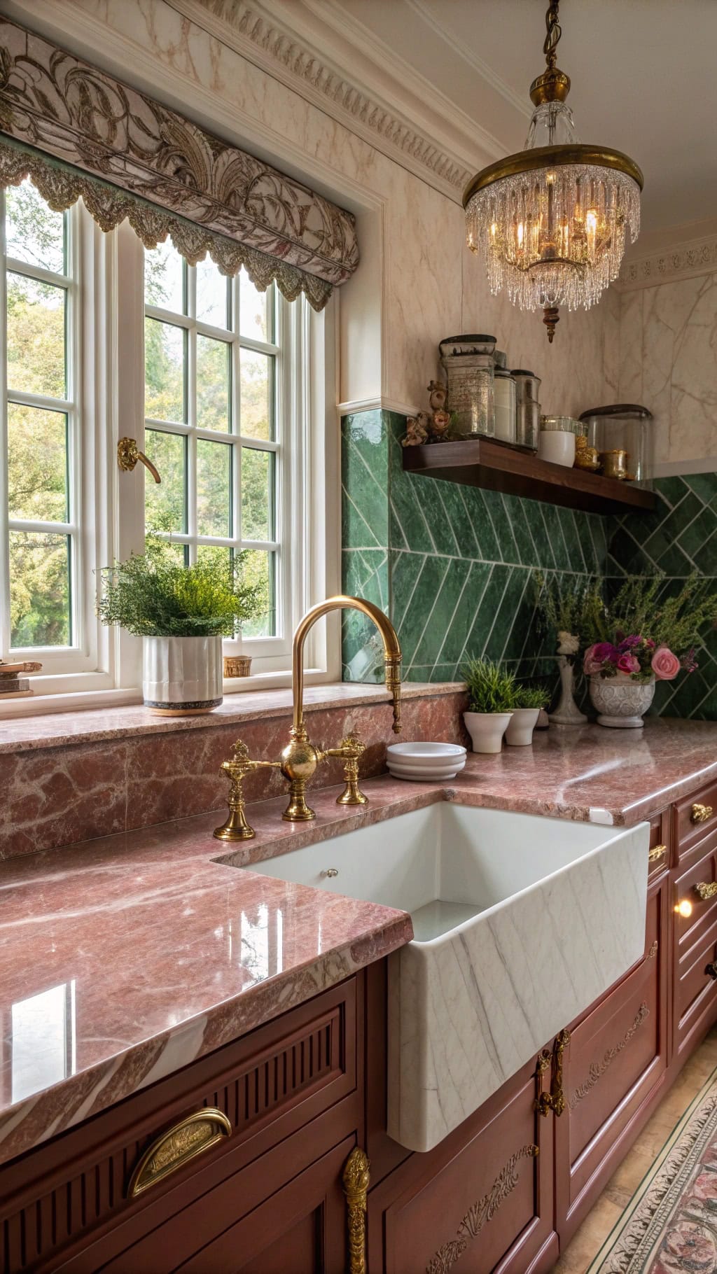 victorian rose marble elegance
