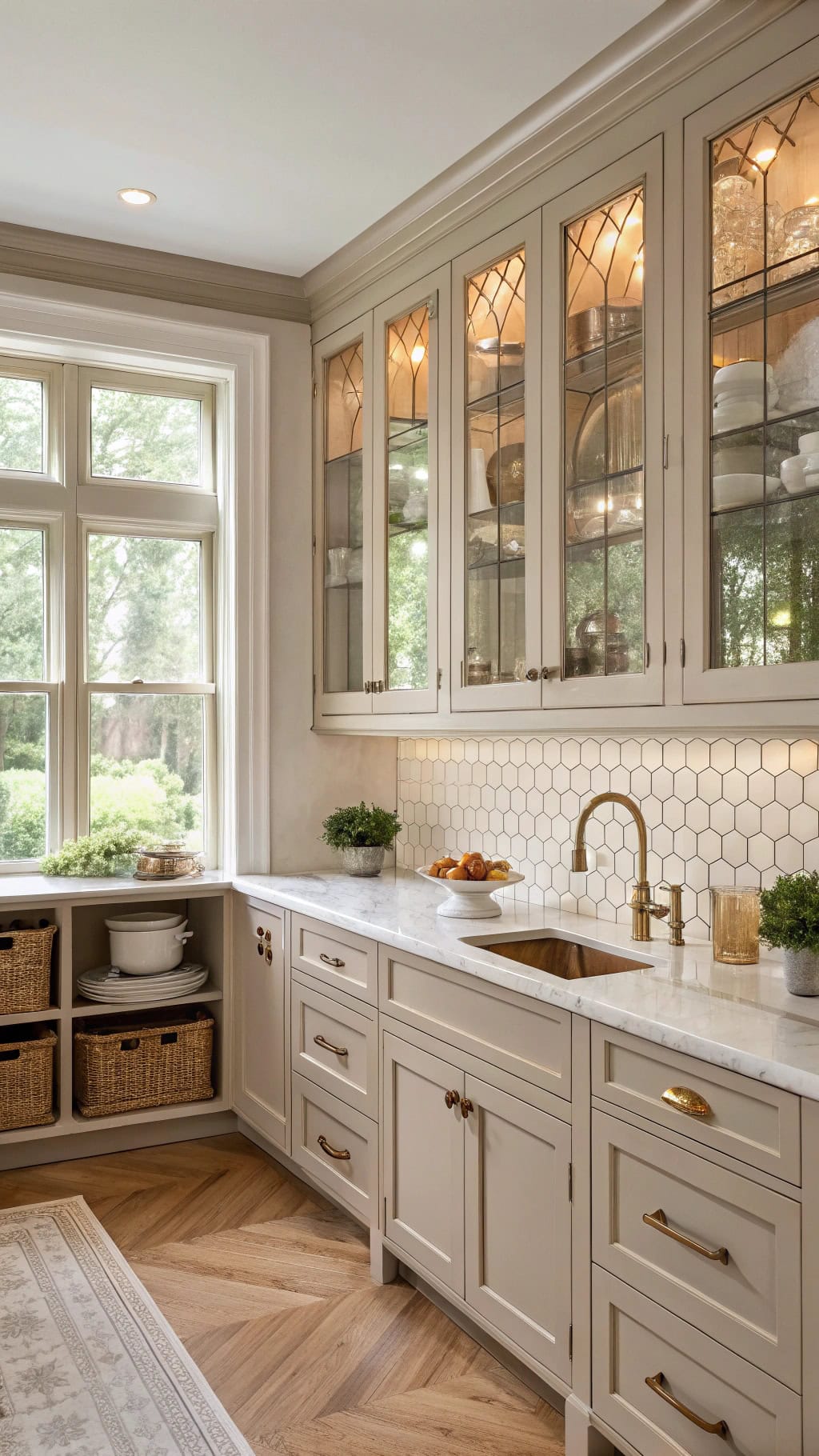 vintage glass cabinet elegance